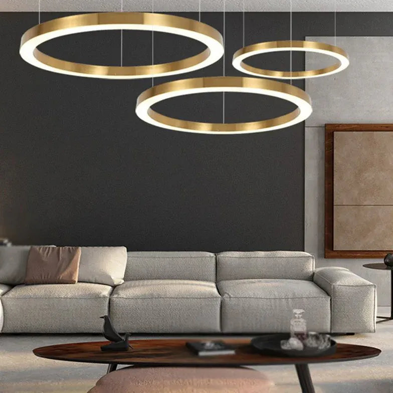 Multi-Ring Gold LED for Pendant Light