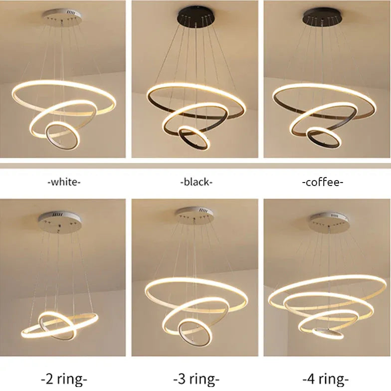 ring-shaped led modern pendant light