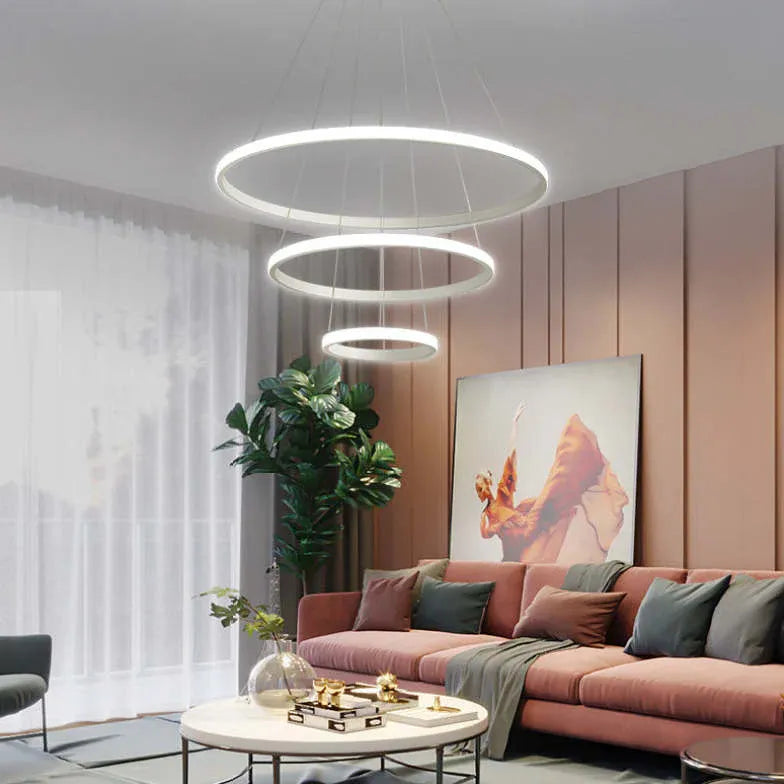 ring-shaped led modern pendant light