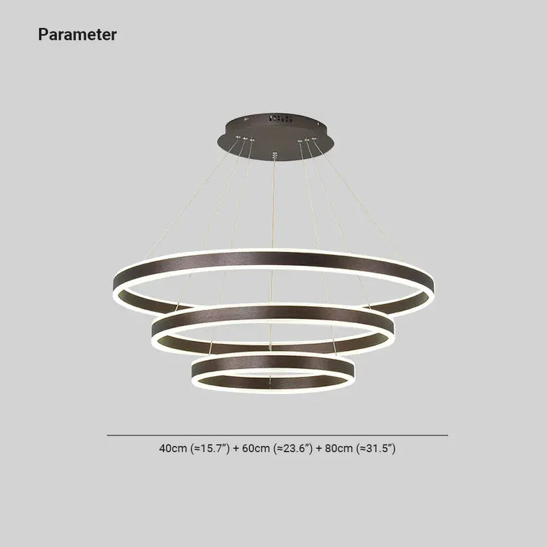 Multi-Layer Ring Lighting Modern LED Pendant Light