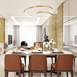 Ring-Shaped Design Gold Modern Pendant Light