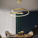 Ring-Shaped Design Gold Modern Pendant Light