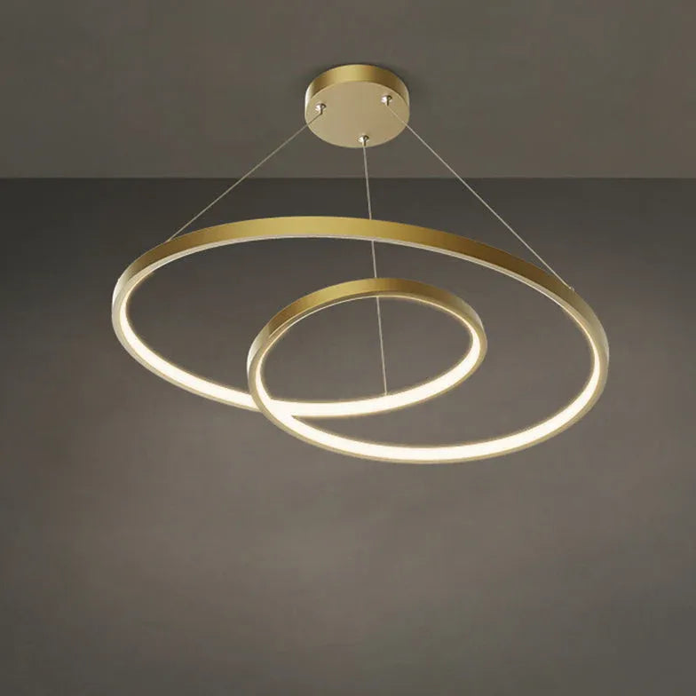 Ring-Shaped Design Gold Modern Pendant Light