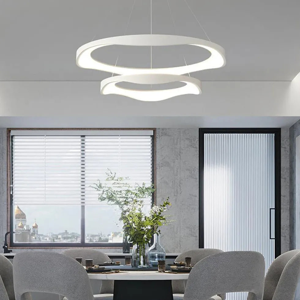 Ring-shaped Metal Acrylic LED Kitchen Pendant Light