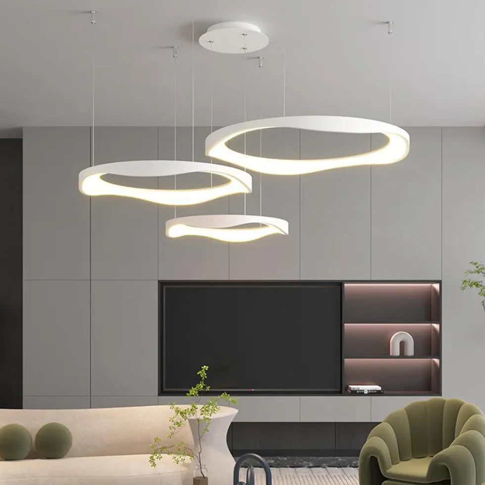 Ring-shaped Metal Acrylic LED Kitchen Pendant Light