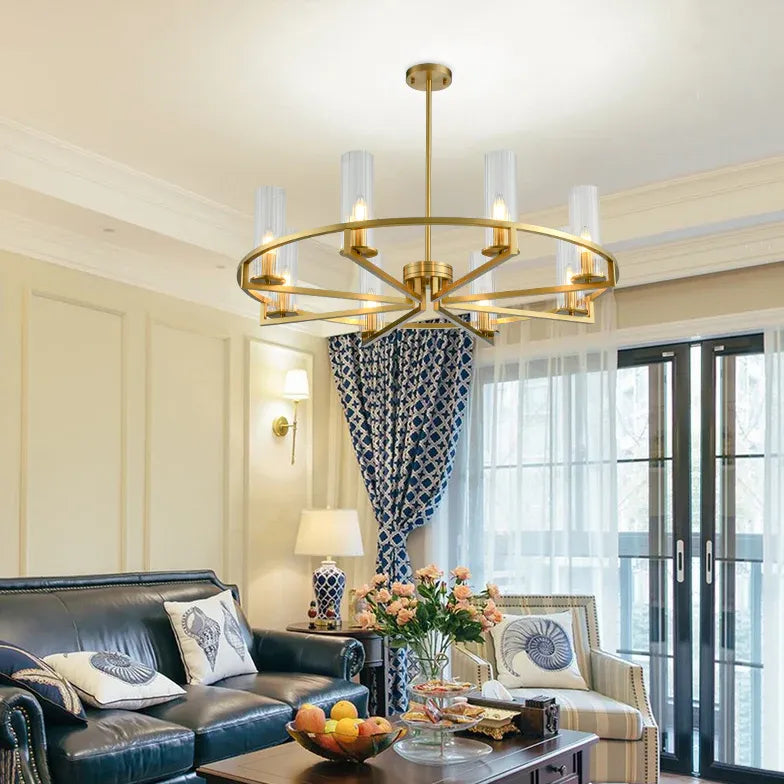 Ring-Frame Design Living Room Gold Chandelier