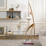 Wooden Hanging Arched Floor Lamp