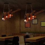 Guitar-Shaped Vintage Wood Kitchen Pendant Light