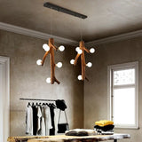 White Ball on Tree Trunk Kitchen LED Chandelier