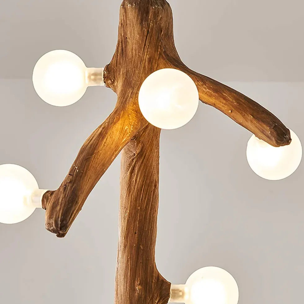 White Ball on Tree Trunk Kitchen LED Chandelier