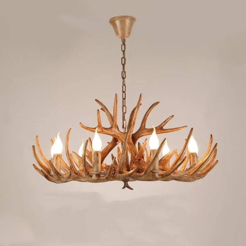 Rustic style antler led chandelier