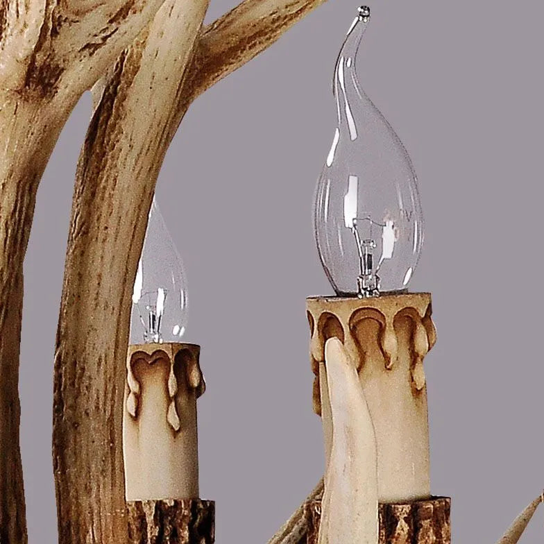 Rustic style antler led chandelier