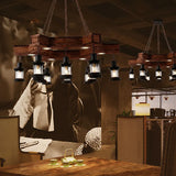 Ship-Shaped Wooden Kitchen Industrial Chandelier