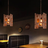 Wooden Vintage Chain Industrial Pendant Light