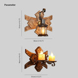 Sailing Lantern Wooden Vintage Wall Lights