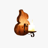 Cucurbits Candle Wood Vintage Wall Lights