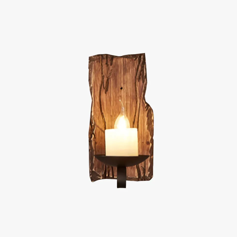 Candle Wall Sconce Lighting Wooden