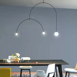 Black Curved Frame Modern Minimalist Pendant Light