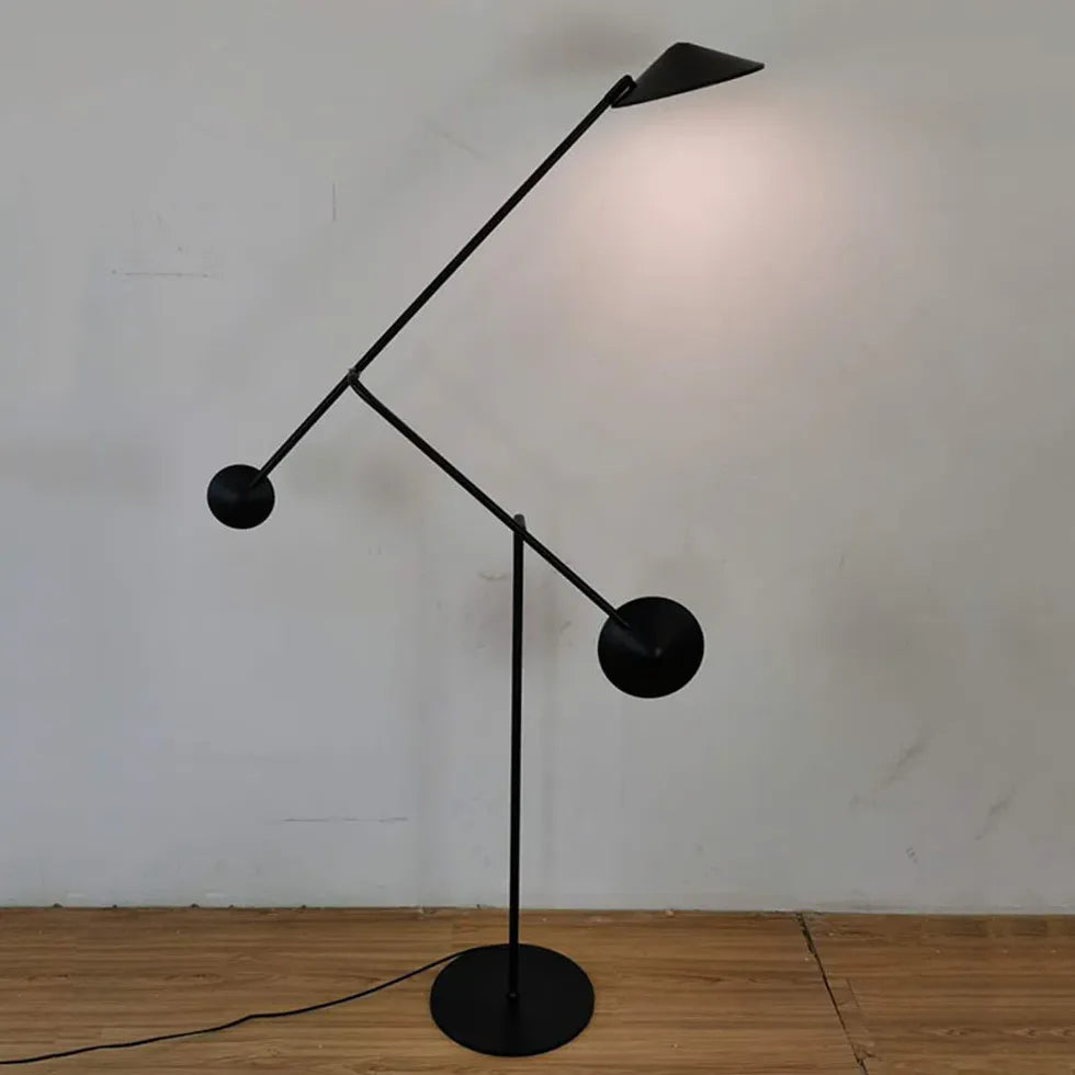 Round Shade Multi-Arm Industrial Floor Lamp