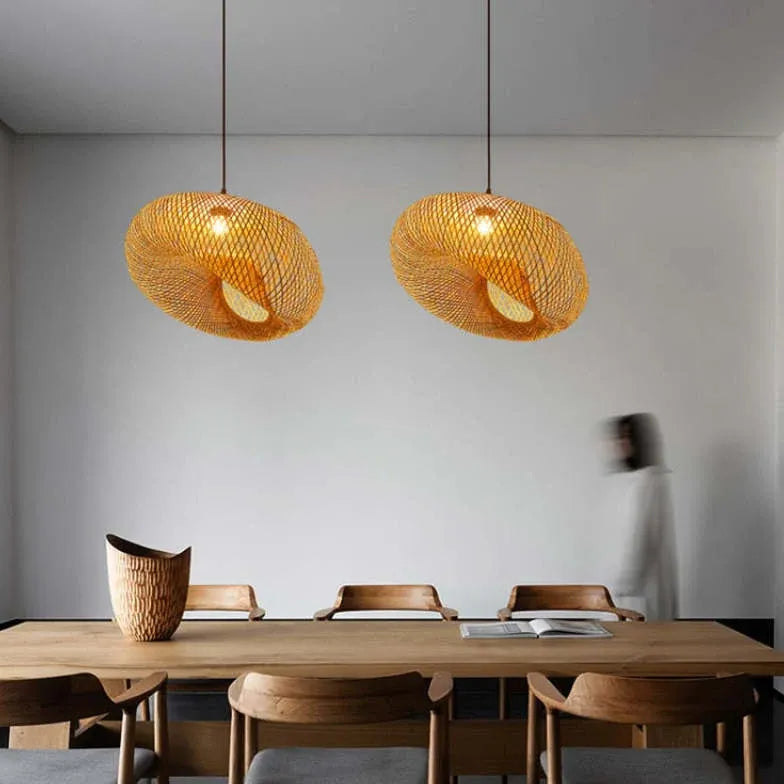 Bamboo Woven Rattan Kitchen Decorative Pendant Light