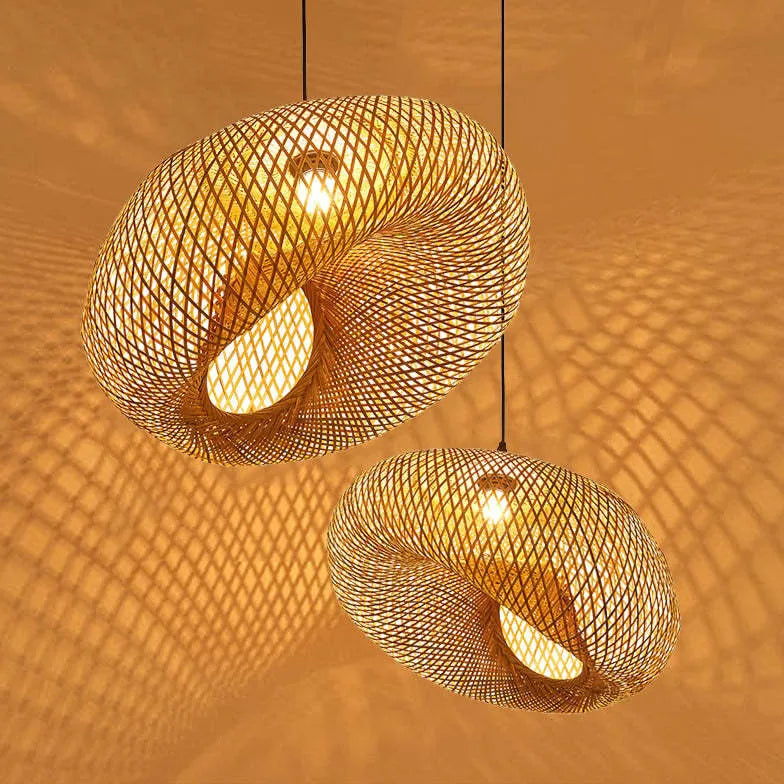 Bamboo Woven Rattan Kitchen Decorative Pendant Light