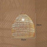 Bamboo Weaving Dining Rattan Pendant Light