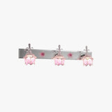 Baroque Pink Flower Bathroom Wall Lights