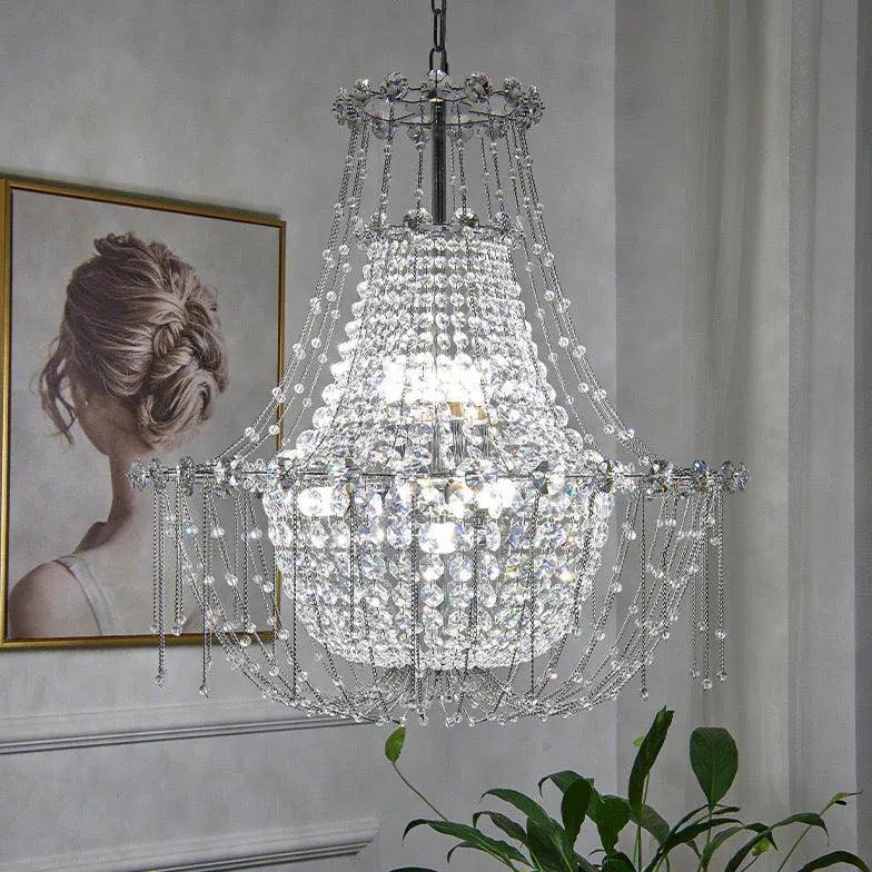 beaded crystal living room chandelier