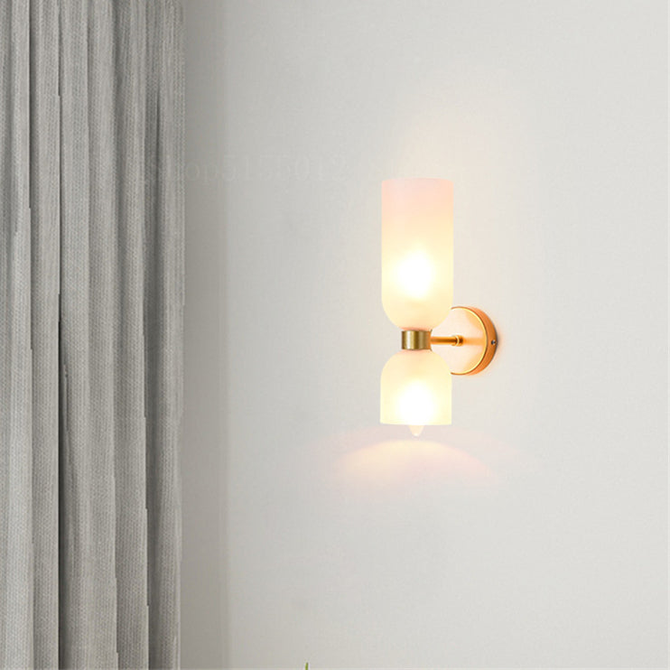 Bedroom Double Head Glass LED Wall Light