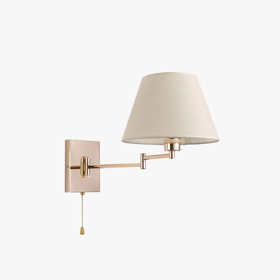 Beige Conical Single Arm Wall Lamp