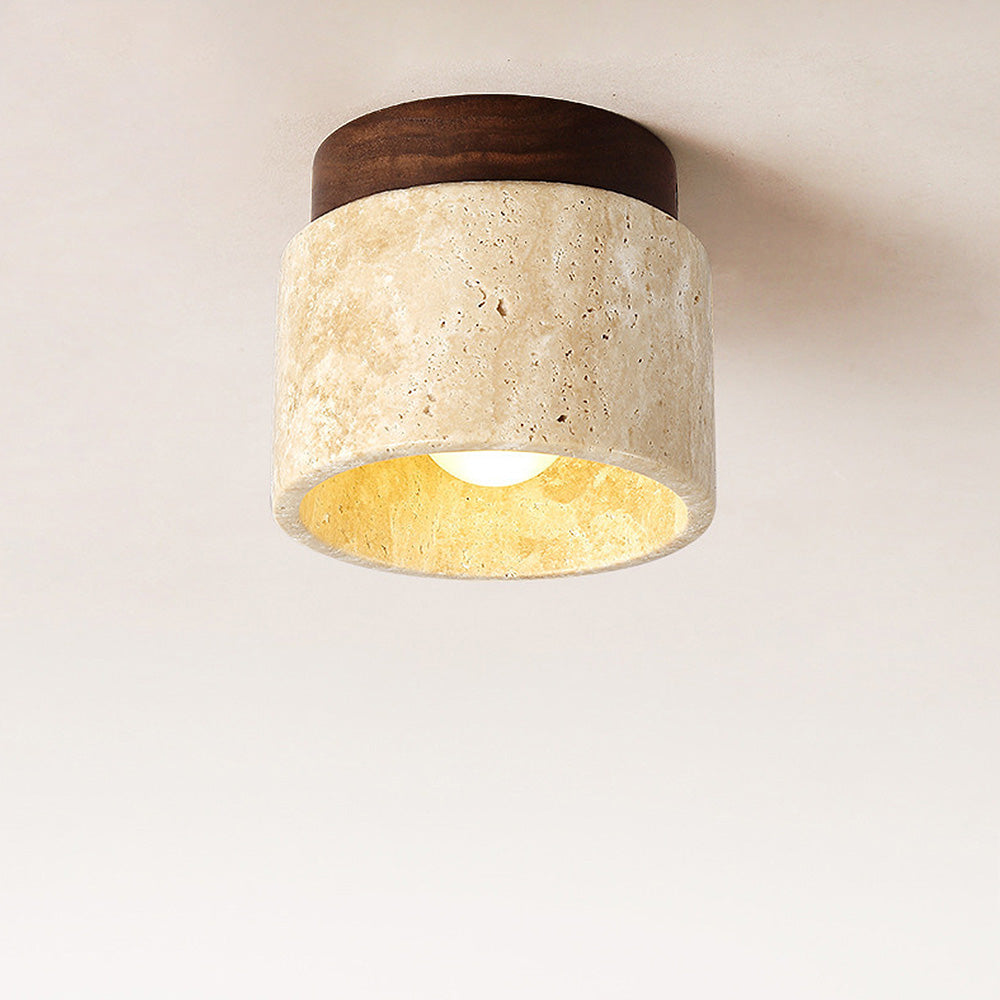 Beige Modern Industrial Stone Aisle Ceiling Lamp