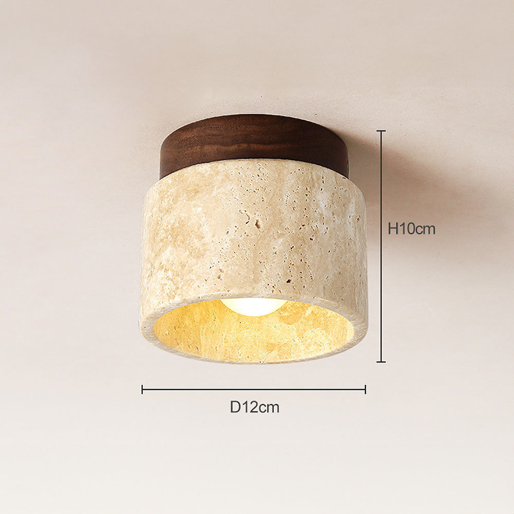 Beige Modern Industrial Stone Aisle Ceiling Lamp