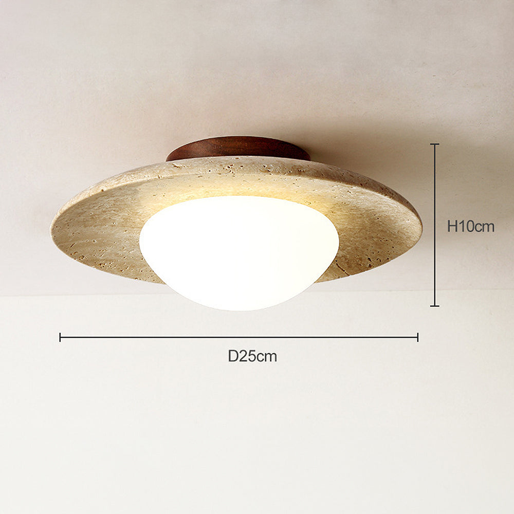 Beige Modern Industrial Stone Aisle Ceiling Lamp