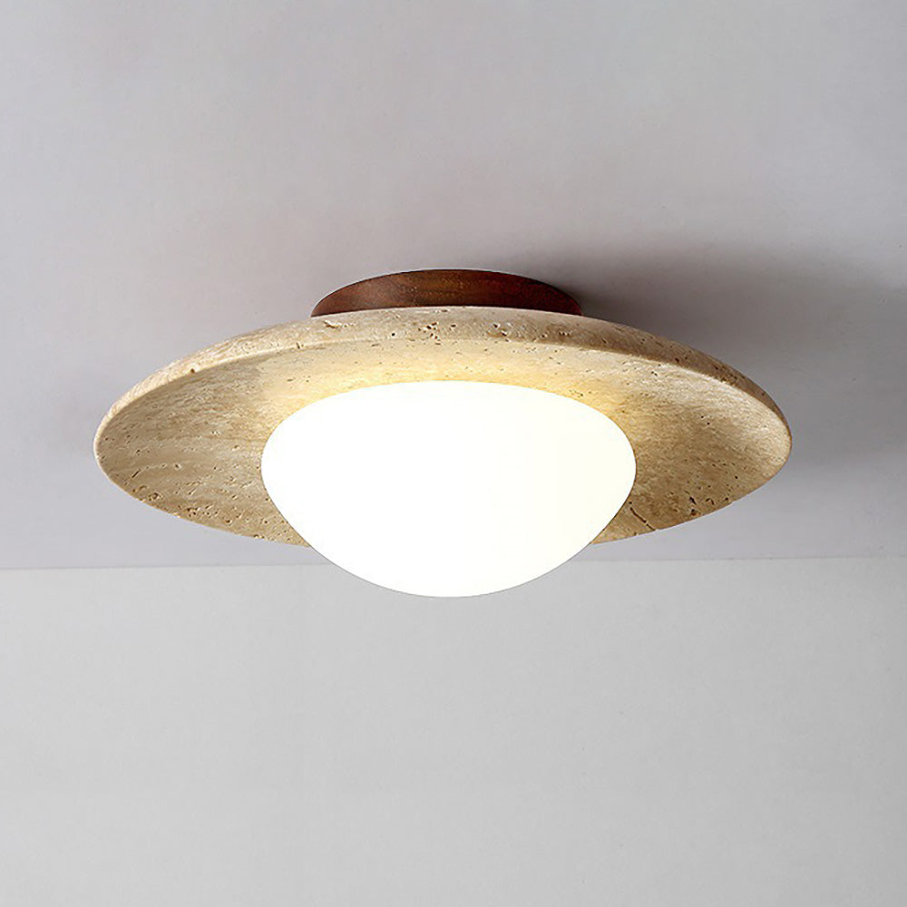 Beige Modern Industrial Stone Aisle Ceiling Lamp