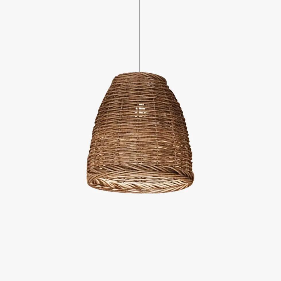 Bell Shaped Rattan Vintage Pendant Light - Clowas