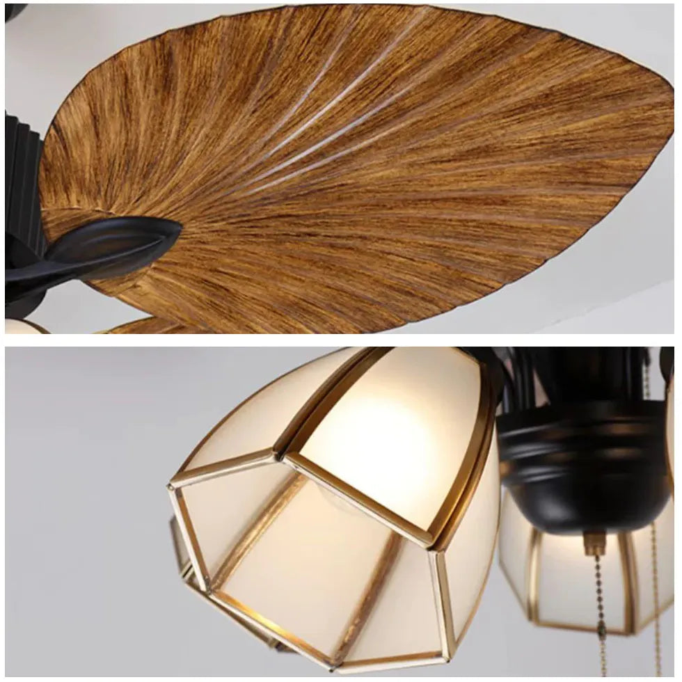 Pull Chain Vintage Design Living Room Fan Light