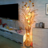 Golden Metal Vase Shape Living Room Floor Lamp