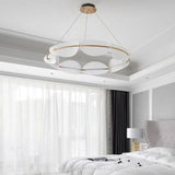 Segmented Circular Frame White LED Pendant Light