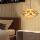 Six-Layer Lotus Lampshade White Bedroom Pendant Light