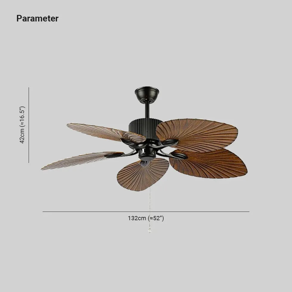 Vintage Four-Leaf Plant Leaf Design Ceiling Fan