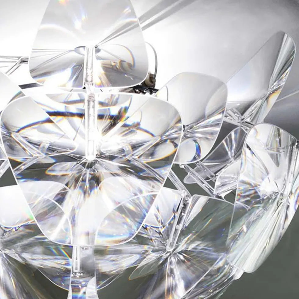 Crystal-adorned Spherical Modern White Pendant Light