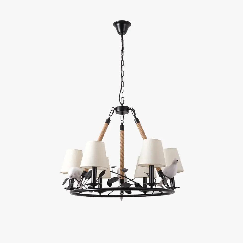 Bird's Nest Black Vintage Chandelier