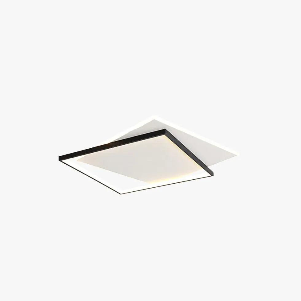 Black and White Dual-Tone Square Ceiling Light