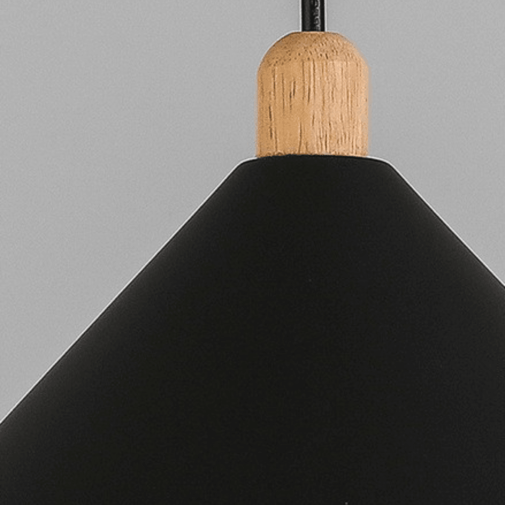 Simple Black Industrial Pendant Light With Cone