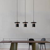 Black Cylindrical Nordic Dining Room Pendant Light