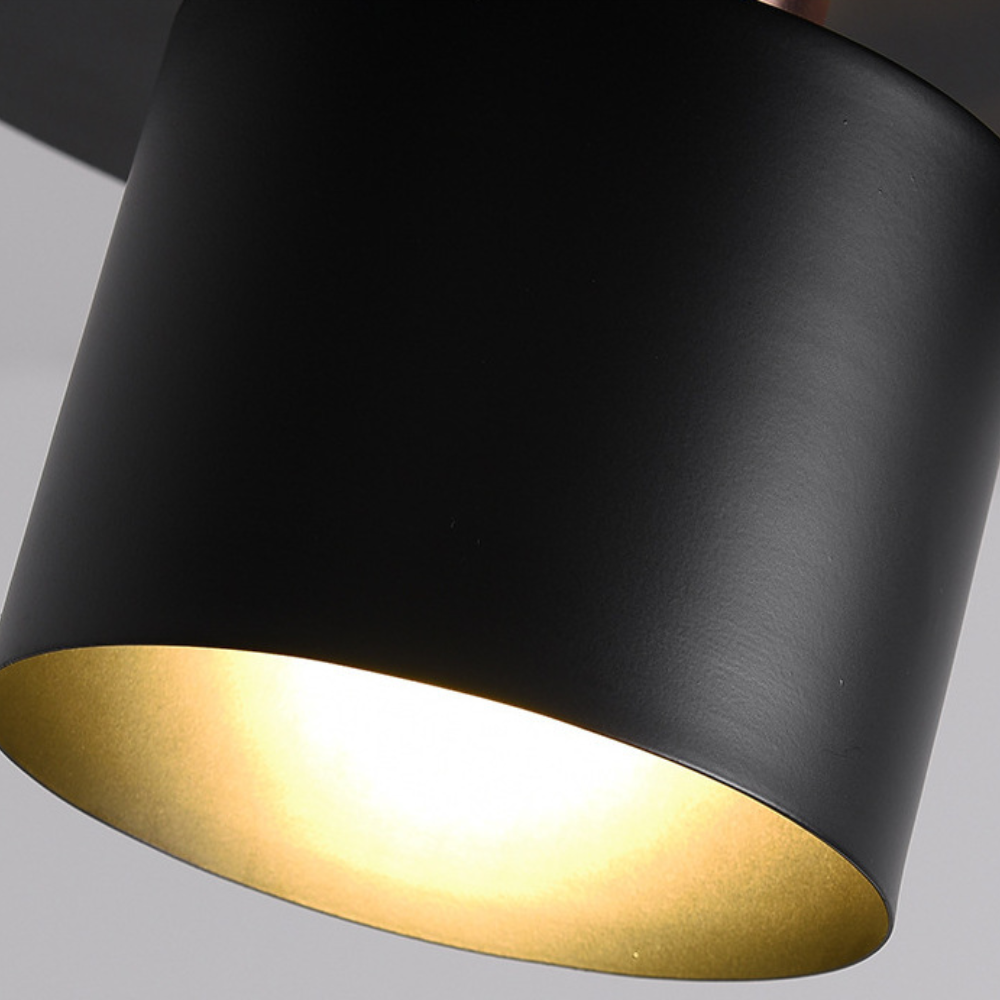 Black Cylindrical Nordic Dining Room Pendant Light