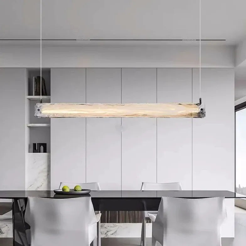 Rectangular Black LED Kitchen Pendant Light