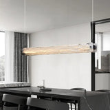 Rectangular Black LED Dining Room Pendant Light