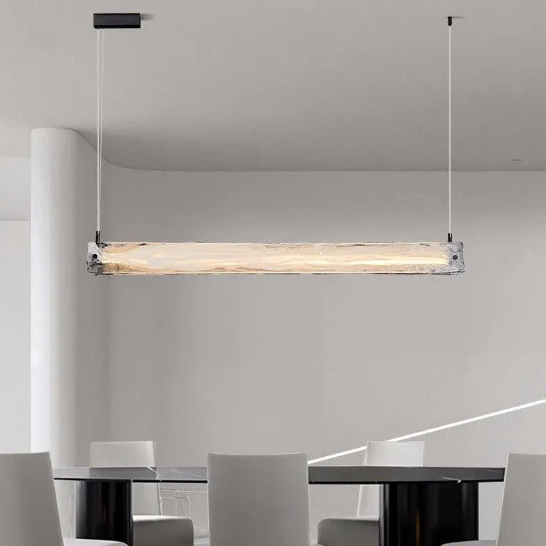 Rectangular Black LED Kitchen Pendant Light