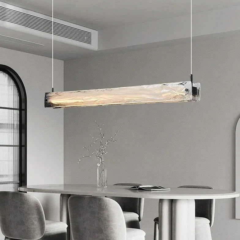 Rectangular Black LED Kitchen Pendant Light